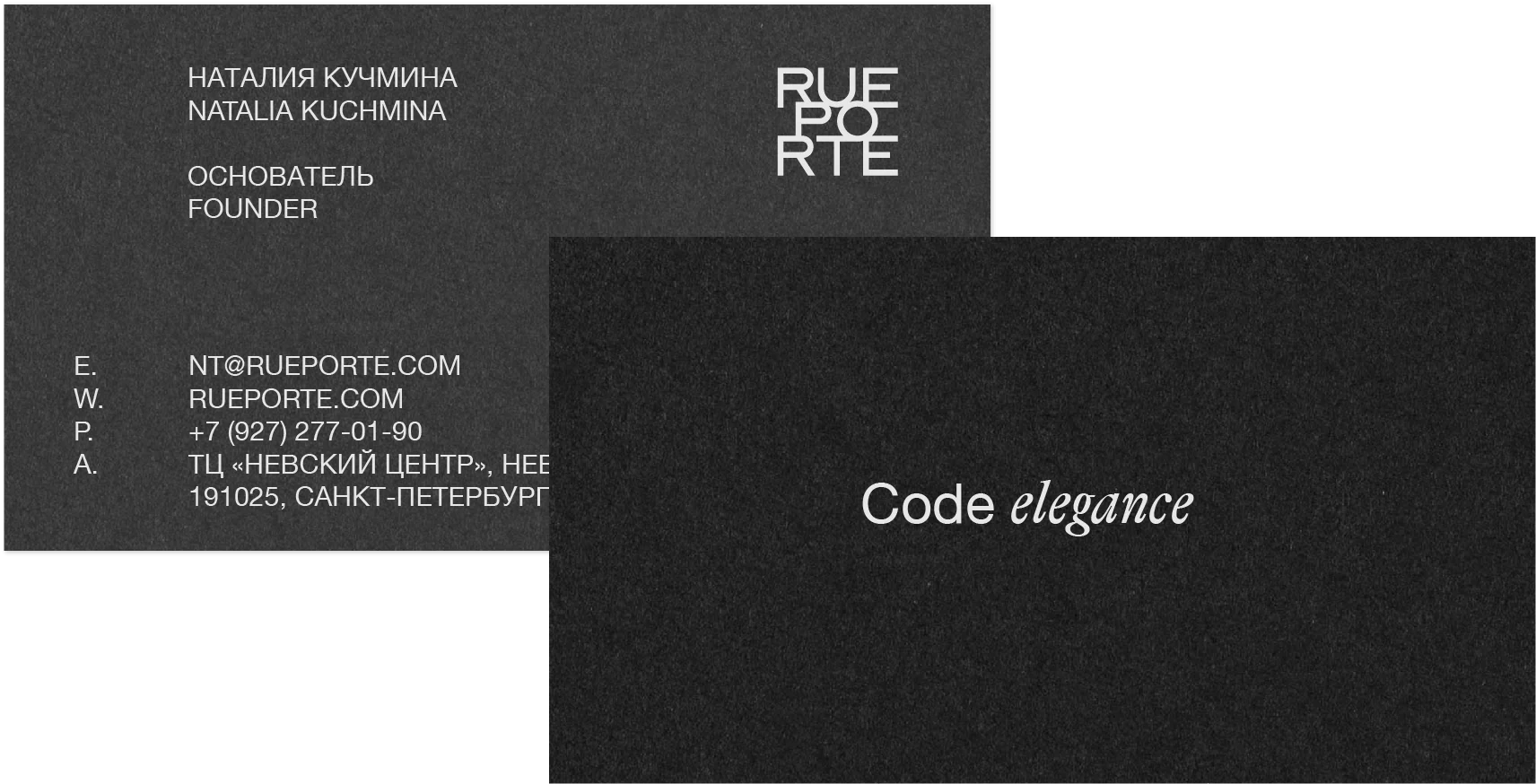 Дизайн визиток RUEPORTE